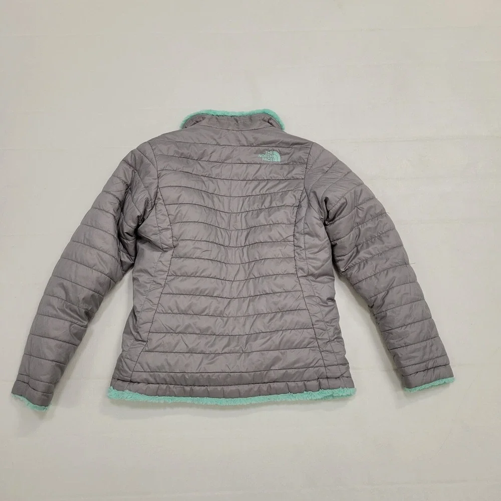 The‎ North Face Girl's Reversible jacket Coat Sz L 14/16 Youth Kids Down Sherpa